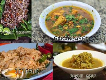 Sambel Bongkot dkk, 1. Blayag Raja, 2. Lontong Jukut Serapah, 3. Nasi Tepeng Khas Bali, 4. Serombotan Khas Bali, 5. Rujak Kuah Pindang Khas Bali, 6. Sate Lilit Khas Bali, 7. Ayam/Bebek Betutu Khas Bali, 8. Bagiak Khas Bali, 9. Kacang Asin Khas Bali, 10. Lawar Kuwir Khas Bali, 11. Nasi Campur Ayam Bali, 12. Nasi Jinggo Khas Bali, 13. Tum Ayam Khas Bali, 14. Jaja Wajik Khas Bali, 15. Jaja Bendu Khas Bali, 16. Rujak Bulung Khas Bali, 17. Tipat Cantok Khas Bali, 18. Godoh Gedang Khas Bali, 19. Bubur Injin Khas Bali, 20. Bubur Mengguh Khas Bali, 21. Komoh Khas Bali, 22. Jukut Ares Khas Bali, 23. Nasi Sela (Ubi) Khas Bali, 24. Be Pasih Mesambel Matah, 25. Berengkes, 26. Gerang Sambel Bawang, 27. Sambel Bongkot, 28. Garangasem, 29. Jejeruk, 30. Jukut Serombotan, 31. Jukut Urab, 32. Nasi Bubuh, 33. Nasi Yasa, 34. Penyon, 35. Pesan Clengis, 36. Sate Kakul, 37. Sate Kablet, 38. Sate Plecing, 39. Telur Bumbu Bali