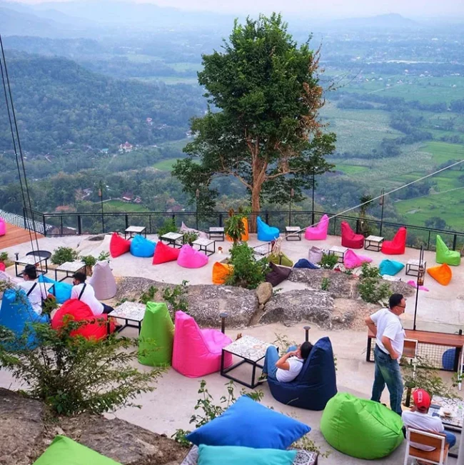 Obelix Hills, 1. Candi Prambanan, 2. Candi Ratu Boko, 3. Candi Kalasan, 4. Candi Ijo, 5. Candi Sari, 6. Desa Wisata Kaliurang, 7. Sendratari Ramayana, 8. Objek Wisata Monumen Jogja Kembali (Monjali), 9. Museum Affandi, 10. Objek Wisata Kali Kuning, 11. Museum Gunung Merapi, 12. Museum Ullen Sentalu, 13. Kinahrejo, 14. Goa Jepang, 15. Blue Lagoon Jogja, 16. Jogja Bay Waterpark, 17. Kampung Teletubbies, 18. Batu Alien Cangkringan, 19. Stonehenge Cangkringan, 20. Bukit Klangon Merapi, 21. Tebing Breksi, 22. Trans Studio Mini Jogja, 23. Tlogo Putri Kaliurang, 24. Lava Tour Merapi, 25. Lava Bantal, 26. Omah Salak Sleman, 27. Upside Down World, 28. Taman Pelangi, 29. Green Kayen, 30. Sindu Kusuma Edupark, 31. Tlogo Muncar Kaliurang, 32. Candi Banyunibo, 33. Candi Sambisari, 34. The World Landmarks Merapi Park, 35. Spot Riyadi, 36. Kids Fun Park, 37. Taman Gardu Pandang Kaliurang, 38. Agrowisata Bhumi Merapi, 39. Candi Abang, 40. Museum Mini Sisa Hartaku, 41. Candi Barong, 42. Candi Kimpulan, 43. The Lost World Castle, 44. Bunker Kaliadem Merapi, 45. Embung Tambakboyo, 46. Obelix Hills, 47. Grojogan Watu Purbo, 48. Plunyon Kalikuning, 49. Bukit Turgo, 50. Teras Merapi, 51. Omah Petroek, 52. Sabo Bronggang, 53. Watu Tapak, 54. Studio Alam Gamplong, 55. Kampung Flory, 56. Ledok Sambi, 57. Puri Mataram, 58. Jogja Exotarium, 59. Taman Lampion Kaliurang, 60. Desa Wisata Gabugan, 61. Agrowisata Salak Pondoh Bangunkerto, 62. Desa Wisata Pentingsari, 63. Desa Wisata Kembang Arum, 64. Desa Wisata Kelor, 65. Desa Wisata Pulesari, 66. Kampung Mina Padi Samberembe, 67. Alamanda Jogja Flowers Garden