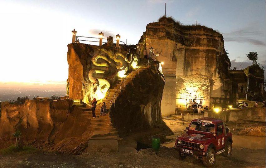 Tebing Breksi via @avoy_octaviani, 1. Candi Prambanan, 2. Candi Ratu Boko, 3. Candi Kalasan, 4. Candi Ijo, 5. Candi Sari, 6. Desa Wisata Kaliurang, 7. Sendratari Ramayana, 8. Objek Wisata Monumen Jogja Kembali (Monjali), 9. Museum Affandi, 10. Objek Wisata Kali Kuning, 11. Museum Gunung Merapi, 12. Museum Ullen Sentalu, 13. Kinahrejo, 14. Goa Jepang, 15. Blue Lagoon Jogja, 16. Jogja Bay Waterpark, 17. Kampung Teletubbies, 18. Batu Alien Cangkringan, 19. Stonehenge Cangkringan, 20. Bukit Klangon Merapi, 21. Tebing Breksi, 22. Trans Studio Mini Jogja, 23. Tlogo Putri Kaliurang, 24. Lava Tour Merapi, 25. Lava Bantal, 26. Omah Salak Sleman, 27. Upside Down World, 28. Taman Pelangi, 29. Green Kayen, 30. Sindu Kusuma Edupark, 31. Tlogo Muncar Kaliurang, 32. Candi Banyunibo, 33. Candi Sambisari, 34. The World Landmarks Merapi Park, 35. Spot Riyadi, 36. Kids Fun Park, 37. Taman Gardu Pandang Kaliurang, 38. Agrowisata Bhumi Merapi, 39. Candi Abang, 40. Museum Mini Sisa Hartaku, 41. Candi Barong, 42. Candi Kimpulan, 43. The Lost World Castle, 44. Bunker Kaliadem Merapi, 45. Embung Tambakboyo, 46. Obelix Hills, 47. Grojogan Watu Purbo, 48. Plunyon Kalikuning, 49. Bukit Turgo, 50. Teras Merapi, 51. Omah Petroek, 52. Sabo Bronggang, 53. Watu Tapak, 54. Studio Alam Gamplong, 55. Kampung Flory, 56. Ledok Sambi, 57. Puri Mataram, 58. Jogja Exotarium, 59. Taman Lampion Kaliurang, 60. Desa Wisata Gabugan, 61. Agrowisata Salak Pondoh Bangunkerto, 62. Desa Wisata Pentingsari, 63. Desa Wisata Kembang Arum, 64. Desa Wisata Kelor, 65. Desa Wisata Pulesari, 66. Kampung Mina Padi Samberembe, 67. Alamanda Jogja Flowers Garden
