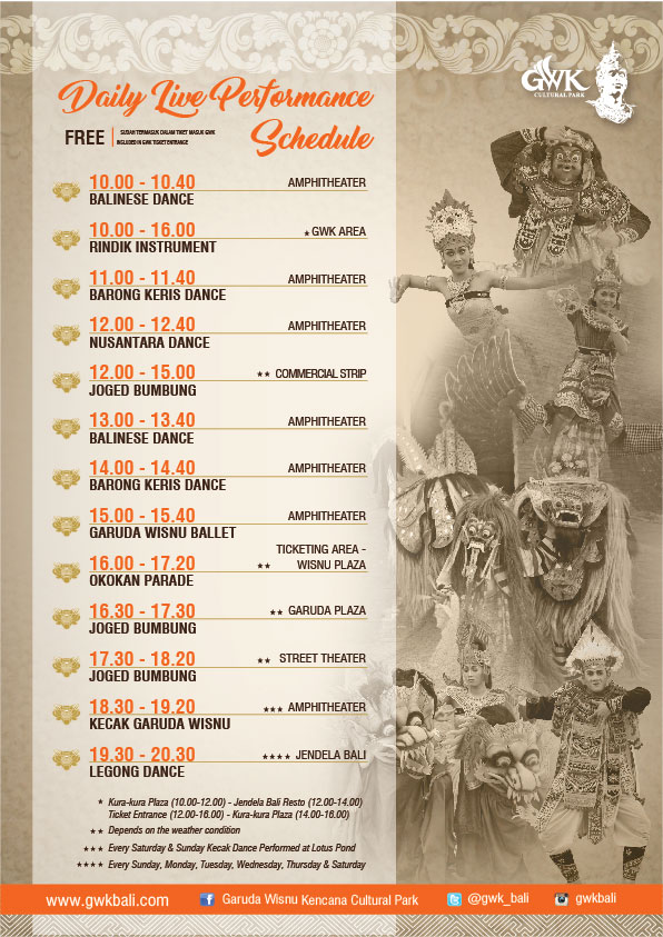 Jadwal Event di GWK, Profil Pulau Bali Menjadi Pulau Dewata, Pesona Pulau Bali yang Mendunia, Destinasi Wisata Pulau Bali yang Populer, Patung Garuda Wisnu Kencana Bali, Harga Tiket GWK, Lokasi Patung Garuda Wisnu Kencana, Rute Menuju Lokasi Patung GWK, Keistimewaan Patung Garuda Wisnu Kencana, Jadwal Event di GWK