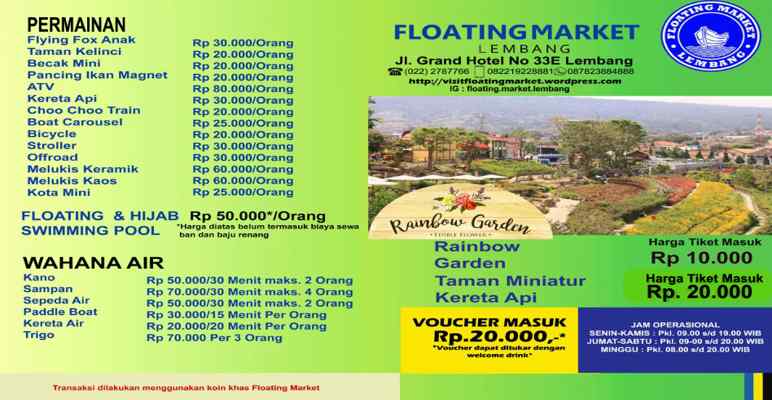 Tiket Masuk Floating Market Lembang