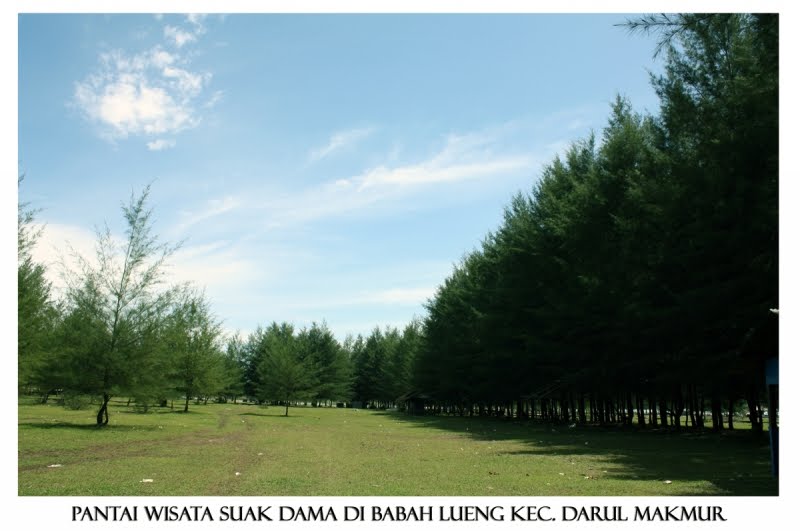 Pantai Suak Dama, 1. Puncak Singgah Mata, 2. Pantai Naga Permai, 3. Krueng Isep, 4. Bendungan Irigasi Ule Jalan, 5. Pantai Suak Dama /TPI, 6. Pantai Seunagan, 7. Masjid Gudong Buloh, 8. Danau Laut Tadu, 9. Masjid Giok dan Pusat Perkantoran Suka Makmue, 10. Taman Ratu Balqis, 11. Pantai Cermai, 12. Pantai Lhok Raja, 13. Masjid Baburrayyan, 14. Museum Al Qur’an Kuno, 15. Banta Tok Jong Kab, 16. Alue Batee Puteh, 17. Alue Gantung, 18. Wisata Kuliner di Nagan Raya