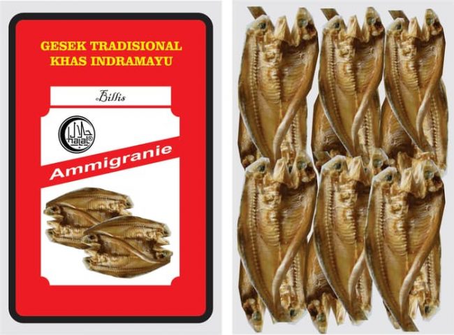 Aneka Ikan Asin, 1. Buah Mangga, 2. Dodol Laragudig, 3. Sirup Mangga, 4. Keripik Buah Mangga, 5. Rumbah, 6. Burbacek, 8. Blengep Cotot, 9. Kerupuk Bonggol Pisang, 10. Geblog, 11. Karedok, 12. Pedesan Entok, 13. Dodol Pelem, 14. Wedang Sereh, 15. Cuwing, 16. Orog – orog, 17. Wajik, 18. Mie Ragit, 19. Bubur Gintir, 20. Cimplo, 21. Petis, 22. Lepet, 23. Dongkal, 24. Emping Melinjo, 25. Kerupuk Udang, 26. Terasi, 27. Kerupuk Kulit Ikan, 28. Keripik Tike, 29. Aneka Ikan Asin, 30. Ikan Asin Jambal Roti, 31. Dodol Gula Merah, 32. Dodol Lolos, 33. Serabi, 34. Glintir, 35. Ketan Tutu, 36. Jalabiya, 37. Kue Cikak, 38. Blencong, 39. Pindang Gombyang Manyung, 40. Kaos Kafka Indramayu, 41. Nagasari, 42. Nasi Lengko, 43. Blendung Jagung