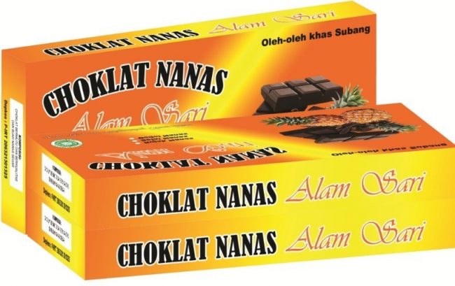 Coklat Nanas Khas Subang via Tokopedia, 1. Keripik Nanas, 2. Dodol Nanas, 3. Nanas Simadu Khas Subang, 4. Coklat Nanas Khas Subang, 5. Delipel, 6. D’Bubuy Ma’ Atik, 7. Ikan Lapan Crispy, 8. Tape Ketan atau Peuyeum Ketan, 9. Bubuy Ayam Subang, 10. Nasi Liwet, 11. Tutut Soding, 12. Oncom Dawuan Subang, 13. Pinadrink, 14. Kerupuk Miskin khas Subang, 15. Abon Jantung Pisang, 16. Gitrek Singkong, 17. Gepuk Daging, 18. Rambutan Kalijati, 19. Sirup Nanas, 20. Abon Ikan Nila, 21. Bolu Nanas Subang, 22. Beras Hitam, 23. Papais Cisaat