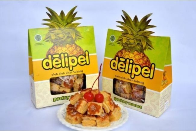 Delipel, 1. Keripik Nanas, 2. Dodol Nanas, 3. Nanas Simadu Khas Subang, 4. Coklat Nanas Khas Subang, 5. Delipel, 6. D’Bubuy Ma’ Atik, 7. Ikan Lapan Crispy, 8. Tape Ketan atau Peuyeum Ketan, 9. Bubuy Ayam Subang, 10. Nasi Liwet, 11. Tutut Soding, 12. Oncom Dawuan Subang, 13. Pinadrink, 14. Kerupuk Miskin khas Subang, 15. Abon Jantung Pisang, 16. Gitrek Singkong, 17. Gepuk Daging, 18. Rambutan Kalijati, 19. Sirup Nanas, 20. Abon Ikan Nila, 21. Bolu Nanas Subang, 22. Beras Hitam, 23. Papais Cisaat