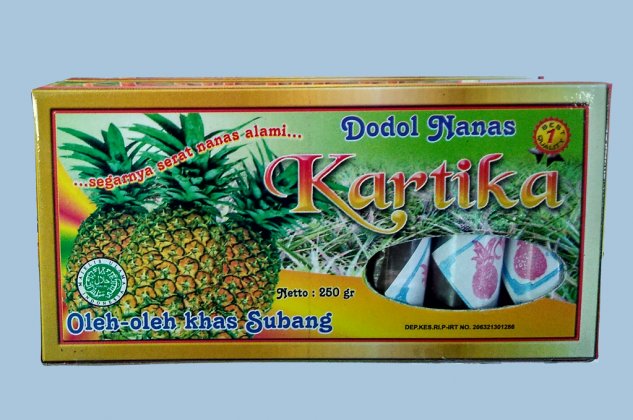Dodol Nanas, 1. Keripik Nanas, 2. Dodol Nanas, 3. Nanas Simadu Khas Subang, 4. Coklat Nanas Khas Subang, 5. Delipel, 6. D’Bubuy Ma’ Atik, 7. Ikan Lapan Crispy, 8. Tape Ketan atau Peuyeum Ketan, 9. Bubuy Ayam Subang, 10. Nasi Liwet, 11. Tutut Soding, 12. Oncom Dawuan Subang, 13. Pinadrink, 14. Kerupuk Miskin khas Subang, 15. Abon Jantung Pisang, 16. Gitrek Singkong, 17. Gepuk Daging, 18. Rambutan Kalijati, 19. Sirup Nanas, 20. Abon Ikan Nila, 21. Bolu Nanas Subang, 22. Beras Hitam, 23. Papais Cisaat