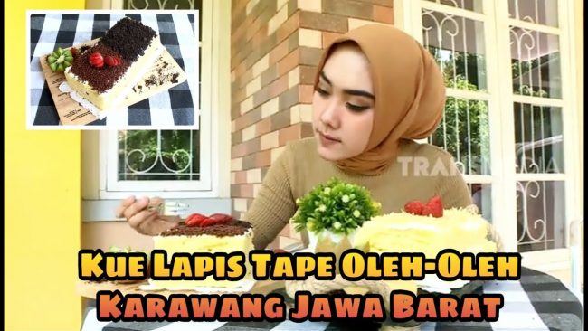 Kue Lapis Tape via Youtube, 1. Opak Ketan Rawagede, 2. Gegeplak Karawang, 3. Kue Ali Khas Karawang, 4. Kawista Madu, 5. Serabi Hijau, 6. Ikan Gabus Bumbu Pucung, 7. Soto Gempol, 8. Tahu Bambu, 9. Kue Gonjing, 10. Soto Sadang, 11. Soto Tangkar, 12. Nasi Liwet, 13. Ayam Goreng Sajolna, 14. Pepes Jambal, 15. Kerupuk Bontot, 16. Dodong Hideung, 17. Rengginang Ketan, 18. Bolu Kijing, 19. Jojongkong, 20. Gandasturi, 21. Kue Semprong, 22. Es Walikota, 23. Brownies Duren, 24. Telur Asin Bakar Batik, 25. Kue Lapis Tape, 26. Tahu Bumbu, 27. Pepes Walahar Khas Karawang