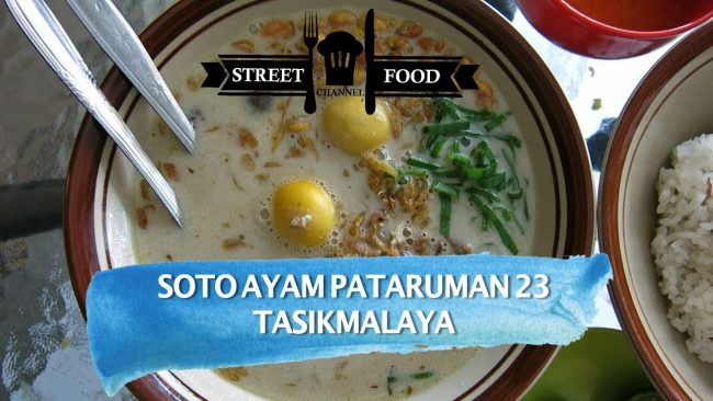 Soto Ayam Pataruman via Youtube, 1. Kue Aci, 3. Kalua Jeruk, 4. Batik Tasikmalaya, 5. Payung Geulis, 6. Kelom Geulis, 7. Kolontong, 8. Nasi Cikur, 9. Rengginang Oyek, 10. Bubur Ayam Haji Zaenal, 11. Soto Ayam Pataruman, 12. Sale Pisang, 13. Mie Bakso Laksana, 14. Keripik Sukun, 15. Kupat Tahu Tasikmalaya, 16. Martabak Ramayana, 17. Tahu Bulat, 18. Cilok Goang, 19. Pecel Oranye, 20. Mie Ayam Pelangi, 21. Pancake, 22. Opak, 23. Wajit, 24. Citruk, 25. Nasi TO Tasik, 26. Godeblag, 27. Noga Kacang, 28. Es Bojong, 29. Sate Maranggi, 30. Kemplang, 31. Sambal Goang, 32. Ulen, 1. Pusat Oleh-oleh dan cemilan Tasikmalaya Parakannyasang, 2. Simpang Lima, 3. Nesa Oleh-oleh Khas Tasik, 4. Sanggar Karya Cipta Rasa, 5. Sentral kerajinan batik