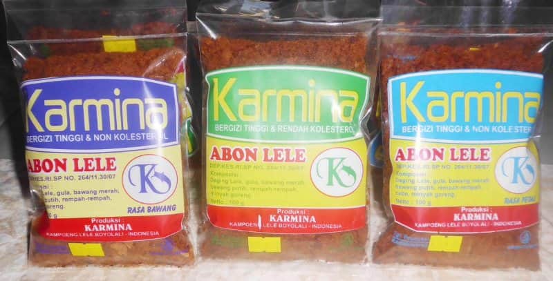 Abon Lele via Twitter, 1. Dodol Susu, 2. Olahan Sapi, 3. Kerupuk Kulit, 4. Karak Jadah, 5. Keripik Ceker Khas Boyolali, 6. Petis Sapi, 7. Keju Khas Boyolali, 8. Soto Seger Khas Boyolali, 9. Nasi Tumpang Boyolali, 10. Tahu Susu, 11. Jenang Pecel, 12. Abon Lele, 13. Marning, 14. Susu Segar Boyolali, 15. Bebek Goreng, 16. Kerupuk Susu, 17. Lento (Mento)