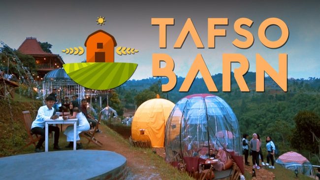 Tafso Barn via Youtube, 1. Farm House Susu Lembang, 2. Floating Market, Lembang, 3. Orchid Forest, 4. Dusun Bambu, 5. Dago Dream Park, 6. Terminal Wisata Grafika Cikole, 7. Kebun Bunga Begonia, 8. De Ranch, 9. Tebing Keraton, 10. The Lodge Maribaya, 11. Gunung Tangkuban Perahu, 12. Hutan Pinus PAL 16, 13. Stone Garden Citatah, 14. Gunung Putri, 15. Taman Lembah Dewata, 16. Jendela Alam, 17. Natural Hill, 18. Tafso Barn, 19. Curug Tilu Leuwi Opat, 20. Curug Layung &amp; Camping Ground, 21. Gantolle Paralayang Singajaya Cihampelas, 22. Puncak Eurad Pingping, 23. Danau Sanghyang Heuleut, 24. Sendang Geulis Kahuripan, 25. Gunung Batu, 26. Goa Pawon, 27. Curug Cimahi atau Curug Pelangi, 28. Tebing Citatah, 29. Gunung Bendera Padalarang, 30. Maribaya Natural Hot Spring Resort &amp; Glamping Tent, 31. Curug Malela, 32. Curug Penganten, 33. Pine Forest Camp, 34. Danau Wakadobol Batujajar, 35. Gunung Hawu, 36. Kebun Teh Sukawana, 37. Curug Aseupan, 38. Curug Bugbrug, 39. Wana Wisata Pasir Ipis, 40. Sungai Cikahuripan, Green Canyonnya Bandung, 41. Curug Ngebul, 42. Pemandian Air Panas Nagrak, 43. Ganesha H Equestrian, 44. Curug Buana Rongga, 45. Curug Omas, 46. Curug Sumpel, 47. Curug Kuya, 48. Curug Katumiri