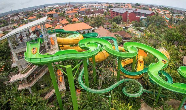 Waterbom Bali, 1. Ekowisata Mangrove Wanasari, 2. Sangeh Monkey Forest, 3. New Kuta Green Park, 4. Circus Waterpark Kuta, 5. Pantai Jerman, 6. Pantai Kelan, 7. Pantai Muaya, 8. Pantai Mimpi Pondok Pemuda, 9. Pantai Tegal Wangi, 10. Pantai Balangan, 11. Tanjung Balangan, 12. Pantai Dreamland, 13. Pantai Pemutih, 14. Pantai Bingin, 15. Pantai Padang – Padang, 16. Pantai Labuan Sait, 18. Pantai Suluban, 19. Pantai Nyang – Nyang, 20. Pantai Nunggalan, 21. Pantai Karma Kandara, 22. Pantai Melasti, 23. Pantai Batu pageh, 24. Pantai Pandawa, 25. Pantai Gunung Payung, 26. Pantai Sawangan, 27. Pantai Geger, 28. Pantai Mengiat, 29. Pantai Segara Samuh, 30. Pantai Selagan Nusa Dua, 31. Pantai Tanjung Benoa, 32. Air Terjun Nungnung, 33. Air Terjun Bidadari Ayung, 34. Sungai Ayung, 35. Air Terjun Batu Lantang, 36. Air Terjun Sulangi, 37. Patung Dewa Ruci, 38. Kawasan Pura Luhur Uluwatu, 39. Pesawat Bengong, 40. Nirmala Waterpark Ungasan, 41. Taman Satria Gatotkaca, 42. Joger Kuta, 43. Penangkaran Penyu Deluang Sari, 44. Taman Budaya Garuda Wisnu Kencana, 45. Bali Paragliding Tandem Flight, 46. Monumen Perjuangan Taman Mumbul, 47. Museum Becak Indonesia, 48. Museum Pasifika, 49. Dream Museum Zone, 50. Museum Kain, 51. Museum Kerang, 52. Museum Yadnya, 53. Hide N Seek, 54. Cubby House Kids Club, 55. Miniapolis Bali, 56. Pantai Timbis, 57. Pantai Dukuh, 58. Puja Mandala, 59. Pura Taman Ayun, 60. Taman Ngurah Rai Tuban, 61. Lembah Tanah Wuk, 62. Taman Mumbul, 63. Pantai Pererenan, 64. Banjar Umalas, 65. Waka Tangga, 66. Wisata Agro Pelaga, 67. Jembatan Tukad Bangkung, 68. Jimbaran Panorama Point, 69. Pura Petitenget, 70. Pantai Petitenget, 71. Pura Pucak Tedung, 72. Pura Sada Kapal, 73. Pura Batu Bolong, 74. Pantai Batu Bolong, 75. Pura Kancing Gumi, 76. Pura Pucak Mangu, 77. Desa Wisata Petang, 78. Ladang Bunga Gumilir, 79. Desa Wisata Baha, 80. Bumi Perkemahan Blahkiuh, 81. Pantai Seseh, 82. Pantai Derawan, 83. Pantai Batu Mejan, 84. Pantai Double Six, 85. Taman Rekreasi Bethesda, 86. Pantai Selasih, 87. Pantai Batu Belig, 88. Pantai Munggu, 89. Pantai Mengening, 90. Pantai Kayu Putih, 91. Pulau Nusa Dharma, 92. Pulau Peninsula, 93. Splash Waterpark, 94. Waterbom Bali, 95. Pantai Legian, 96. Pantai Seminyak, 97. Desa Wisata Bindu, 98. Bali Swing Bongkasa, 99. Elephant Camp Petang