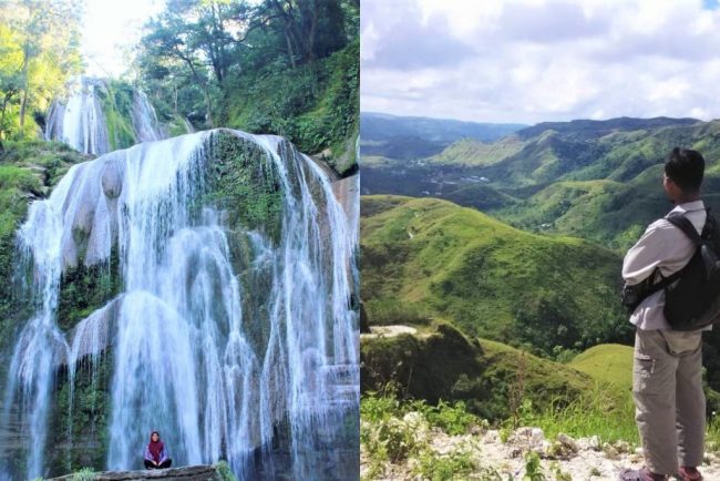 Wisata Air Terjun Hirumanu via IG @yukalatif (kiri), @mtma_suma (kanan), 1. Wisata Bukit Tanarara, 2. Wisata Bukit Wairinding, 3. Wisata Bukit Mondu, 4. Wisata Bukit Persaudaraan, 5. Wisata Pantai Tarimbang, 6. Wisata Pantai Walakiri, 7. Wisata Padang Savana Puru Kambera, 8. Wisata Pantai Watuparunu, 9. Wisata Air Terjun Tanggedu, 10. Wisata Pantai Padadita, 11. Wisata Air Terjun Hirumanu, 12. Wisata Air Terjun Kanabu Wai, 13. Wisata Air Terjun Laiwi, 14. Wisata Air Terjun Wai Marang, 15. Wisata Air Terjun Kolam Jodoh Lawa, 16. Wisata Goa Kanabu Wai, 17. Wisata Bendungan Kambaniru, Lambanapu, 18. Wisata Kampung Adat Rende, 19. Wisata Bunga Sakura Sumba Timur, 20. Wisata Taman Kincir Angin Maubukol, 21. Wisata Pantai Puru Kambera, 22. Wisata Air Terjun Koalat, 23. Bukit Tenau