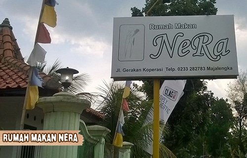 Rumah Makan Nera, 1. Rumah Makan Langensari, 2. Rumah Makan Lesehan Khas Sunda ‘Neng Euis’, 3. Pondok Dahar Pak H.M. Djaja, 4. Alun-alun Majalengka, 5. Sawah Aki, 6. CIBIUK RESTO MAJALENGKA, 7. Saung Eurih, 8. Kedai Halaman Abah Na’us Maranggi, 9. Rumah Makan Lesehan Saung Balong, 10. Rumah Makan Djenal, 11. Rm. Nu Nera, 12. JS Cafe and Restaurant, 13. Saung Sang Raja Al-Malik, 14. Warung Mimi Prasmanan Masakan Sunda, 14. Kedai T’Entin, 15. Rumah Makan Tiga Dara, 16. Warung Lotek Ceu Enok, 17. Bakso Cuanki Gala Rasa
