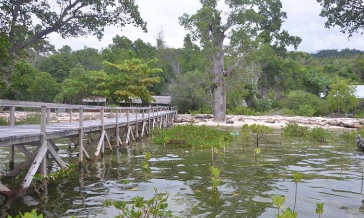 Pantai Langala via Rgol, 1. Pantai Mohupomba, 2. Pantai Pulau Diyonumo, 3. Pantai Pulau Cinta, 4. Pantai Langala, 5. Pantai Bolihutuo, 6. Pulau Saronde, 7. Pantai Kurenai, 8. Pantai Dunu, 9. Pantai Ratu Tenilo, 10. Pantai Mananggu, 11. Teluk Tomini, 12. Taman Laut Olele, 13. Pantai Botubarani, 14. Pantai Pasir Putih Leato, 14. Pantai Tangga 2000, 15. Pantai Indah Boalemo