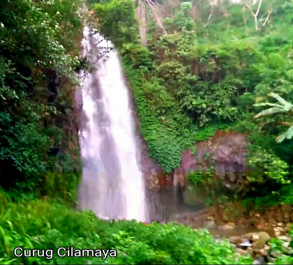 Curug Cilamaya, 1. Curug Putri, 2. Curug Ponggang, 3. Curug Cijalu, 4. Curug Cipurut, 5. Curug Cilamaya, 6. Curug Ciseoh, 7. Curug Tilu Sukasari, 8. Curug Suhada, 9. Curug Cisomang