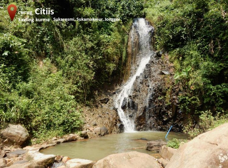 Curug Citiis via Bersepedaan.wordpresscom, 1. Curug Cipamingkis, 2. Curug Country, 3. Curug Cibeureum, 4. Curug Arca, 5. Curug Ciherang, 6. Curug Citiis, 7. Wisata Pemandian &amp; Curug Sodong, 8. Wisata Situ Rawa Gede, 9. Wisata Jonggol Garden, 10. Kampoeng Sunda Siliwangi Desa Wisata, 11. Wisata Heaven Memorial Park