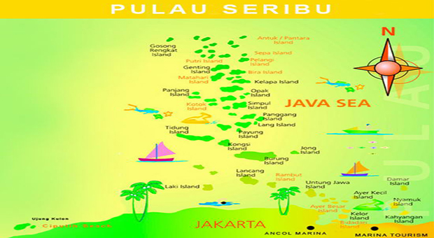 Peta Kepulauan Seribu, Informasi Dasar, Posisi dan Peta Kepulauan Seribu, Destinasi Wisata di Pulau Seribu, Pulau yang Bisa Dikunjungi Oleh Wisatawan, Akses Menuju Kepulauan Seribu