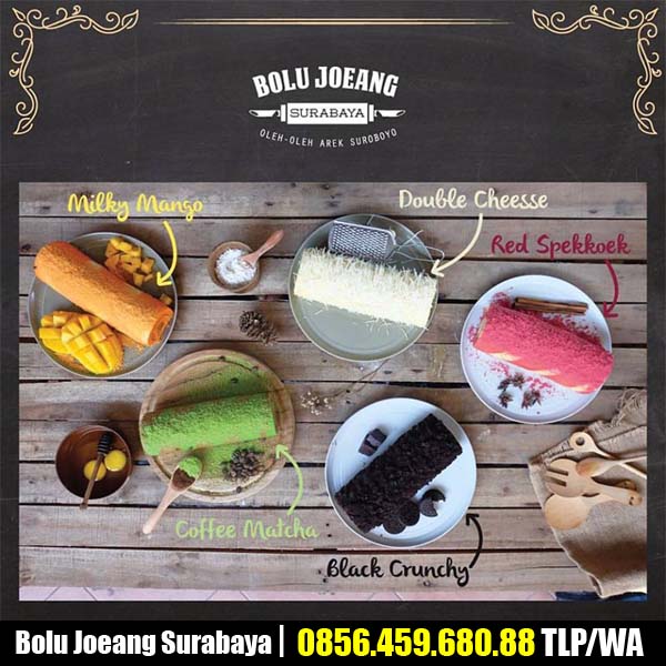Bolu Joeang Surabaya , 1. Almond Crispy Cheese, Oleh-oleh khas Surabaya, 2. Spikoe, 3. Belinjo Udang (Blidang), Khas Surabaya, 4. Keripik Buah Kane-Kane, 5. Pohong Tata, Oleh-oleh Khas Surabaya, 6. Kue Lapis Surabaya, 7. Sambal Bu Rudy Khas Surabaya, 8. Kue Mente, Produk Khas Surabaya, 9. Suoklat, Jajanan Khas Surabaya, 10. Kaos Cak Cuk, Asli Surabaya, 11. Kerupuk Ikan Kenjeran, 12. Kue Bikang Peneleh, 13. Fruit Cake Glory, 14. Sambal Cuk, 15. Abon Sapi Padmosusastro, 16. Bebek Djangkep, 17. Surabaya Snowcake, 18. Rambak Sapi, 19. Oseng Tuna Asap, 20. Kopi Bandrek, Oleh-oleh Khas Surabaya, 21. Bandeng Asap, 22. Siropen Telasih, 23. Krupuk Udang Lobster, 24. GunaGuna Snack, 25. Bunarendang, 26. Jenang dan Sirup Mangrove, 27. Bolu Joeang Surabaya , 28. Dawet Blauran , 29. Baju Batik Surabaya, 30. Sepatu Khas Wedoro, 31. Vallens Cake Surabaya, 32. Bandang Asap