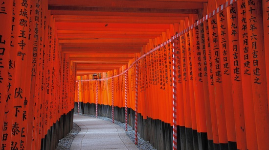 Lorong torii di Fushimi Inari Taisha via Infojepang