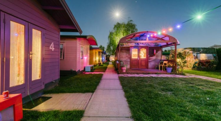 Lucky Lake Hostel at Night