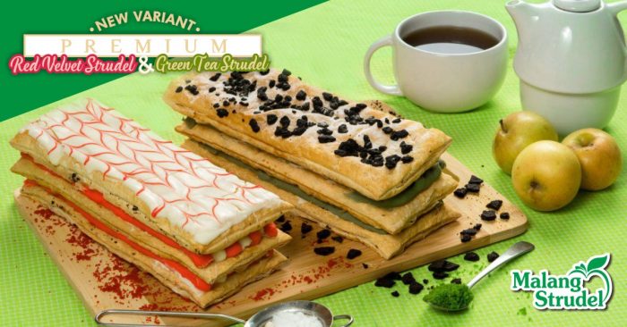 Malang Strudel, 1. Apel Malang, 2. Sari apel, 3. Aneka Keripik Buah, 4. Keripik Tempe, 5. Keripik Ceker, 6. Keripik Kentang Macan, 7. Aneka Olahan Telo di Republik Telo, 8. Pia Mangkok, 9. Malang Strudel, 10. Ledre Pisang Bangka, 11. Madu Klanceng, 12. Kaos dan Souvenir Khas Malang, 13. Keramik Dinoyo, 14. Frozen Bakso, 15. Bakpao Sayang, 16. ASIX Cake, 17. Makobu Cake (Tutup Permanen), 18. Queen Apple (Tutup Permanen), 19. Puthu Lanang Celaket, 20. Jenang Apel, 21. Onde-Onde Depot HTS, 22. Carang Mas, 23. Cokelat Tempe, 24. Keripik Singkong Cap Lumba-Lumba, 25. Batik Topeng Malangan, 26. Petis Udang, 27. Onde-Onde Wijen, 28. Putu Lanang, 29. Makaroni Pedas, 30. Kopi Robusta Dampit Malang