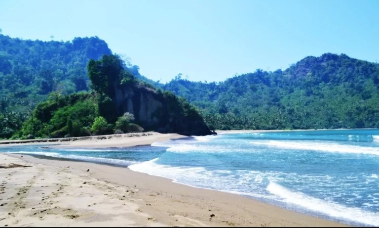 Pantai Sipelot, 1. Pantai Sipelot, 2. Pantai Licin, 3. Pantai Balekambang, 4. Pantai Ngliyep, 5. Pantai Batu Bengkung, 6. Pantai Watu Leter, 7. Pantai Bajulmati, 8. Pantai Goa Cina, 9. Pantai Lenggoksono, 10. Pantai Jonggring Saloko, 11. Pantai Mbehi, 12. Pantai Modangan, 13. Pantai Bantol, 14. Pantai Kondang Buntung, 14. Pantai Kondang Merak, 15. Pantai Watu Pecah, 16. Pantai Tiga Warna, 17. Pantai Sendang Biru, 18. Pantai Ngandol, 19. Pantai Banyu Anjlok, 20. Pantai Sendiki, 21. Pantai Tamban, 22. Pantai Bolu- Bolu, 23. Pantai Wediawu, 24. Pantai Wonogoro, 25. Pantai Nganteb, 26. Pantai Clungup, 27. Pantai Banyumeneng, 28. Pantai Gatra, 29. Pantai Jonggring Saloka, 30. Pantai Watu Lepek, 31. Pantai Wedi Putih, 32. Pantai Klatakan, 33. Pantai Pancer, 34. Pantai Kaliapus, 35. Pantai Bangsong, 36. Pantai Savana, 37. Pantai Teluk Asmoro, 38. Pantai Tomen, 39. Pantai Ungapan, 40. Pantai Jolangkung, 41. Pantai Parang Dowo, 42. Pantai Telok, 43. Pantai Kajaran, 44. Pantai Wedi Klopo, 45. Pantai Ngopet, 46. Pantai Pasang, 47. Pantai Karang Tengkorak, 48. Pantai Karang Bolong, 49. Pantai Ngudel, 50. Pantai Kuncaran, 51. Pantai Taman Ayu, 52. Pantai Pesanggrahan