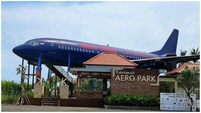 Restoran Keramas Aero Park mengandalkan rangka pesawat Boeing 737 seri 400 sebagai ruang makan utama Photo Tribunnews