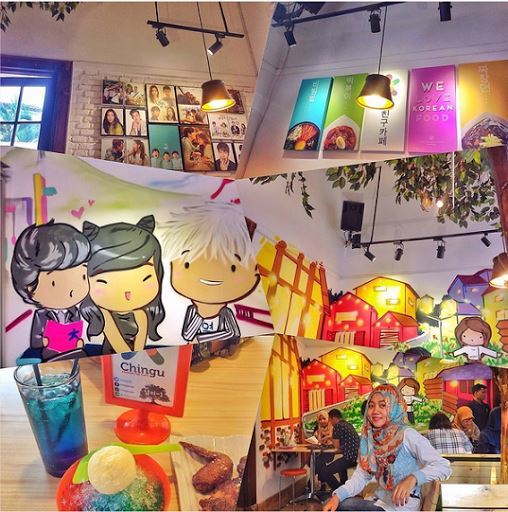 Chingu Cafe: Official Instagram Chingu Cafe, 1. Chingu Cafe, 2. Pino Pizza (Tutup Permanen), 3. Nasi Goreng Mafia, 4. Waroeng Setiabudhi, 5. Batagor Darto, 6. Kafe Burangrang, 7. Maeta Coffee, 8. Bakso Istigfar, 9. Bebek Goreng Haji Slamet, 10. Dapur Dahapati, 11. Sapu Lidi Resto and Cafe, 12. Cafe d’Pakar, 13. Kafe Lawangwangi, 14. Rumah Sosis, 15. Mie Kocok Mang Dadeng, 17. Braga Citywalk, 20. Warung Prasmanan Ceu Mar, 27. Suis Butcher, 29. Makan di Kapal Pinisi Danau Situ Patenggang, 35. Nasi Bancakan Mang Barna dan Bi Oom, 36. Rumah Makan Ampera, 37. Mie Ramen, 38. Paskal Food Market, 39. The Valley Bistro and Cafe, 40. Warung Salse, 41. Congo Cafe And Gallery, 42. Natural Resto dan Strawberry Land, 43. Kampung Daun, 44. Roemah Nenek Resto Cafe, 45. Atmosphere Resort Cafe , 46. Raja Rasa, 47. Cie Rasa Loom Buah Batu