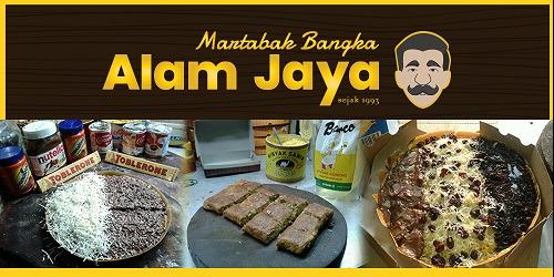 Martabak Alam Jaya via Gofood, 1. Martabak Putra Lebaksiu depan pasar PSPT, 2. Martabak Factory, 3. Martabak Boss, 4. Martabak Bangka Rudy, 5. Martabak Orins, 6. Martabak Lab, 7. Martabak Eat Happens, 8. Martabak San Fransisco, 9. Martabak Borneo, 10. Martabak Miami, 11. Martabak Alam Jaya (Tutup), 12. Martabak AA, 14. Martabak Kubang Hayuda