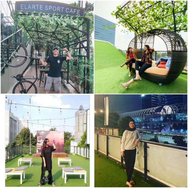 Elarte Sport Cafe by Minnidjusja, Febby_olivia, Tikanezh, Cchhiim, 1. SKYE Bar & Restaurant, 2. Hause Rooftop, 3. Langit Seduh Rooftop, 4. Roti Bakar Kemang, 5. Lucy In The Sky Spark, 6. Cloud Lounge Jakarta (Rooftop), 7. BART Thamrin, 8. The Edge, 9. Elarte Sport Cafe, 10. Awan Lounge, 11. Upstairs Rooftop Cafe, 12. Sky Garden Cafe, 13. Shy Rooftop, 14. Up All Might, 15. Rocketz Cafe, 16. La vue Rooftop Bar Hermitage, 17. Roof Top at La Boheme, 18. Red Door Koffie House & Bistro Tangerang
