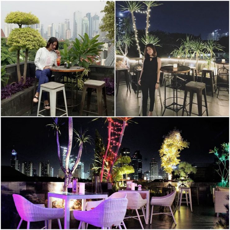 Upstairs Rooftop Cafe via Nhellana_manyun06, Erwinhariadi, Lisafelichia, 1. SKYE Bar & Restaurant, 2. Hause Rooftop, 3. Langit Seduh Rooftop, 4. Roti Bakar Kemang, 5. Lucy In The Sky Spark, 6. Cloud Lounge Jakarta (Rooftop), 7. BART Thamrin, 8. The Edge, 9. Elarte Sport Cafe, 10. Awan Lounge, 11. Upstairs Rooftop Cafe, 12. Sky Garden Cafe, 13. Shy Rooftop, 14. Up All Might, 15. Rocketz Cafe, 16. La vue Rooftop Bar Hermitage, 17. Roof Top at La Boheme, 18. Red Door Koffie House & Bistro Tangerang