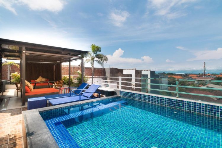 A Residence Kuta, 1. Mahendra Beach Inn, 2. Bali Duta Wisata Beach Inn, 3. Jesen’s Inn 3, 4. Maha Bharata Kuta Inn, 5. Sayang Maha Mertha Hotel, 6. The Ratna Kuta, 7. Pesona Beach Inn Hotel, 8. Rabasta Beach Resort Kuta, 9. A Residence Kuta, 10. Bedbunker-BB, 11. Mirah Hostel, 12. Captain Goose, 13. Kuta Beach Hostel, 14. Da’HouseTel, 15. IndopureJoy Hostel, 16. Te Quiro, 17. Bali Semesta Hostel, 18. Rumah Kayu, 19. S 8 Suardana Hotel