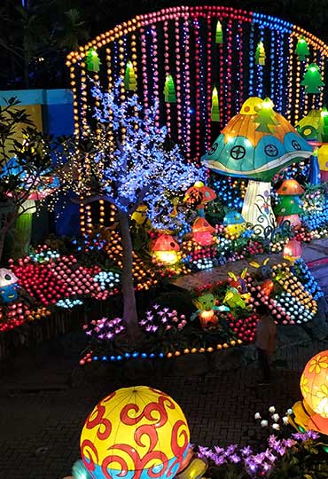 Lampion Jamur, Informasi Umum, Lokasi Wisata Malang Night Paradise, Harga Tiket Masuk Wisata Malang Night Paradise, Fasilitas, Kendaraan Menuju ke MNP, Wahana Taman Lampion Malang Night Paradise, Wahana Taman Dinosaurus, Wahana Permainan, Informasi Penting