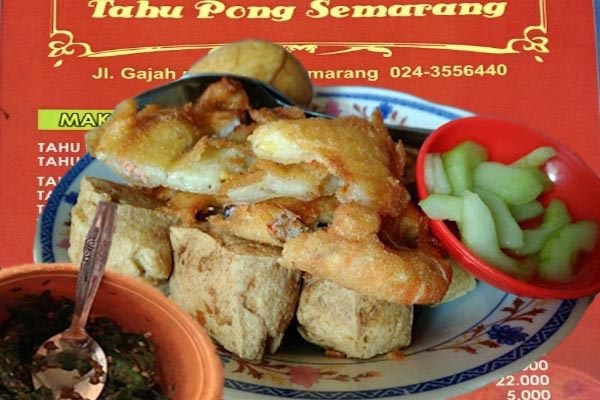 Tahu Pong, 1. Soto Bangkong, 2. Nasi Ayam Bu Wido, 3. Rumah Makan Kampung Laut, 4. Restoran Pesta Keboen, 5. Mangut Welut Warung Bu Nasima, 6. Toko Oen, 7. Depot Sukses, 8. Waroeng Steak & Shake, 9. Warung Makan Gudeg & Opor Mbak Tum, 10. Nasi Goreng Babat Pak Hengky, 11. Nasi Goreng Babat Pak Taman, 12. Nasi Kebuli Djawas, 13. Gudeg Abimanyu, 14. Nasi Pecel Mbok Sador, 15. Tahu Gimbal, 16. Ayam Goreng Lombok Ijo, 17. Nasi Gandul, 18. Kue Leker Paimo, 19. Pisang Plenet, 20. Es Puter Cong Lik, 21. Mie Kopyok Pak Dhuwur, 22. Warung Sate 29, 23. Bebek Goreng Pak Thori, 24. Bakmi Jawa Pak Gareng, 25. Gulai Kambing Bustaman Pak Sabar, 26. Soto Pak No, 27. Lumpia, 28. Tahu Pong, 29. Super Penyet, 30. Nasi Goreng Padang Bangjo, 31. Waroeng Kaligarong, 32. The Hills Dining Restaurant, 33. Bowery & Eastman, 34. Tandhok Ribs & Coffee, 35. Sate Sapi Pak Kempleng, 36. Carnivore Sky Bar & Grill, 37. Sky Line Lounge & Exclusive Dining, 38. Gulai Kepala Ikan Pak Untung, 39. Pujasera Simpang Lima, 40. Nasi Kucing Pak Gik, 41. Gama Ikan Bakar dan Seafood, 42. Gama Candi Resto, 43. KoenoKoeni Café Gallery, 44. Pisa Cafe dan Resto, 45. Giggle Box Cafe Semarang, 46. Pondok Kopi Umbul Sidomukti, 47. Rinjani View, 48. Rosti Resto & Cafe, 49. White Rabbit Dessert