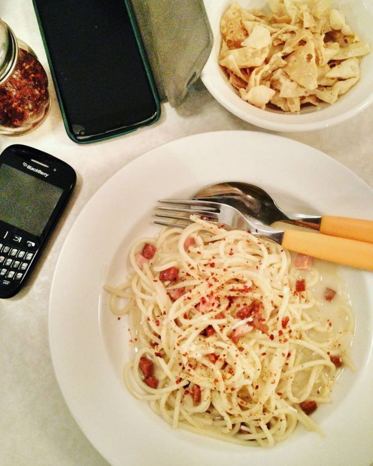 Warung Pasta via Instagram.com @senang.jajan, 1. Quiznos Sub, 2. NoMiNoMi Delight, 3. Warung Pasta, 4. Rumah Kongkow, 5. Kedai Locale, 6. Martabak Favourite, 7. De Facto Coffee &amp; Eatery (Tutup), 8. Soerabi Bandung Enhaii, 9. Ropisbak Ghiffari (Roti Pisang Bakar), 10. Sate Padang H. Ajo Manih, 11. Asinan Kamboja H. Masyur, 12. Celsius Cafe and Grill, 13. Kepiting Ribut, 14. Bakso Bawan Malang Cak Su Kumis, 15. Bamboo Dimsum, 16. Lesehan Gurame, 17. Pause Kedai Makan dan Ngopi, 18. Bakmi Golek, 19. Hiroya Japanese Restaurant