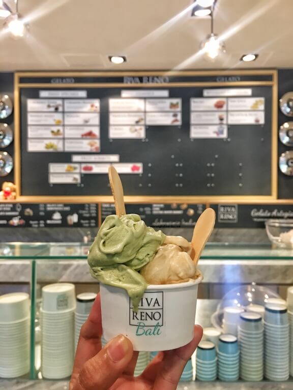 RivaReno Gelato Bali (Kerobokan), 1. Warung Babi Ibu Oka, 2. Naughty Nuri’s, 3. Pawon Pasundan, 4. Cafe Pomegranate, 5. Monkeys Cuisine, 6. Green Ginger (Tutup), 7. Betelnut Cafe, 8. Petitenget, 9. Restoran Rondji, 10. Restoran L’Assiette (Tutup), 11. Nook (Kerobokan), 12. Ultimo Italian Restaurant (Kerobokan), 13. Pison Coffee (Kerobokan), 14. Biku (Kerobokan), 15. Lawn Canggu, 16. Potato Head (Kerobokan), 17. Finns beach Club (Canggu), 18. La Plancha (Seminyak), 19. Ulu Cliffhouse (Pecatu), 20. KYND COMMUNITY (Kerobokan), 21. Warung Mak Beng (Sanur), 22. Gusto Gelato (Seminyak), 23. Massimo Restaurant (Sanur), 24. RivaReno Gelato Bali (Kerobokan), 25. Yogurt Republic (Seminyak), 26. Nalu Bowls (Pecatu), 27. Waroeng Kampoeng (Jimbaran), 28. Warung Nasi Ayam Bu Oki (Jimbaran), 30. Warung Kayu Manis (Denpasar), 31. Warung Men Gara (Mengwi), 32. Warung Nasi Tekor Bali (Denpasar), 33. Warung makan nikmat halal (Kuta), 34. Rujak uma bali (Denpasar), 35. Pronto Pizza (Kuta), 36. Pink Tempong (Kuta), 37. Donat Lio (Denpasar), 38. Waroeng Soerabi Bandoeng 101 (Kuta), 39. Ronde Nusa Kambangan (Denpasar), 40. Gado Gado Ibu Lulu (Kerobokan), 41. Mie Bandung (Denpasar), 42. Warung Bunana, 44. Ulekan, 45. Sinamon Bali, 46. Cuca Restaurant, 47. Folie Kitchen & Pâtisserie, 48. Yogurt Republic, 49. Vincent Nigita Patisserie, 50. Sayuri Healing Food, 51. Nasi Campur Warung Mek Juwel, 52. Confiture de Bali, 53. Zest Ubud, 54. Yogurt Yogi, 55. Sawobali Cake & Coffee Shop, 56. Bella by Sage, 57. The Amora Bali Restaurant, 58. D’ Alas Warung, 59. The Wijaya Kusuma, 60. Café Seafood Bakar Jimbaran, 61. Ngiring Ngwedang, 62. Mentari Restoran Bedugul, 63. Restoran Bebek Tepi Sawah Ubud, 64. The Lookout Resto & Bar, 65. The Kelusa, 66. Wantilan Resataurant, 67. Bali Buda, 68. Samani Resto, 69. The Sayan House, 70. Swept Away, 71. El Kabron, 72. Ke-Pi-Tu, 73. CasCades Restaurant