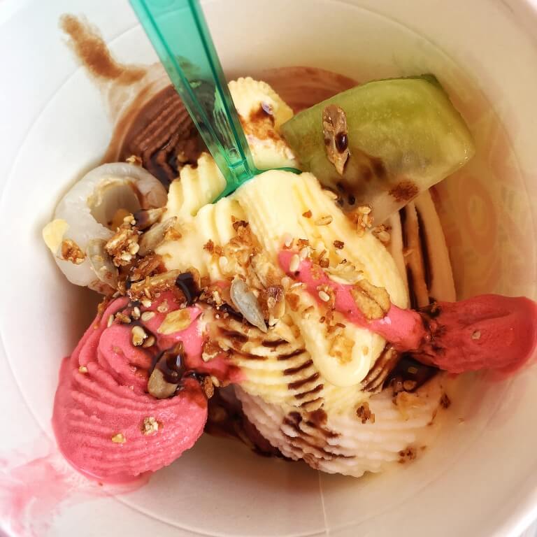 Yogurt Yogi, 1. Warung Babi Ibu Oka, 2. Naughty Nuri’s, 3. Pawon Pasundan, 4. Cafe Pomegranate, 5. Monkeys Cuisine, 6. Green Ginger (Tutup), 7. Betelnut Cafe, 8. Petitenget, 9. Restoran Rondji, 10. Restoran L’Assiette (Tutup), 11. Nook (Kerobokan), 12. Ultimo Italian Restaurant (Kerobokan), 13. Pison Coffee (Kerobokan), 14. Biku (Kerobokan), 15. Lawn Canggu, 16. Potato Head (Kerobokan), 17. Finns beach Club (Canggu), 18. La Plancha (Seminyak), 19. Ulu Cliffhouse (Pecatu), 20. KYND COMMUNITY (Kerobokan), 21. Warung Mak Beng (Sanur), 22. Gusto Gelato (Seminyak), 23. Massimo Restaurant (Sanur), 24. RivaReno Gelato Bali (Kerobokan), 25. Yogurt Republic (Seminyak), 26. Nalu Bowls (Pecatu), 27. Waroeng Kampoeng (Jimbaran), 28. Warung Nasi Ayam Bu Oki (Jimbaran), 30. Warung Kayu Manis (Denpasar), 31. Warung Men Gara (Mengwi), 32. Warung Nasi Tekor Bali (Denpasar), 33. Warung makan nikmat halal (Kuta), 34. Rujak uma bali (Denpasar), 35. Pronto Pizza (Kuta), 36. Pink Tempong (Kuta), 37. Donat Lio (Denpasar), 38. Waroeng Soerabi Bandoeng 101 (Kuta), 39. Ronde Nusa Kambangan (Denpasar), 40. Gado Gado Ibu Lulu (Kerobokan), 41. Mie Bandung (Denpasar), 42. Warung Bunana, 44. Ulekan, 45. Sinamon Bali, 46. Cuca Restaurant, 47. Folie Kitchen & Pâtisserie, 48. Yogurt Republic, 49. Vincent Nigita Patisserie, 50. Sayuri Healing Food, 51. Nasi Campur Warung Mek Juwel, 52. Confiture de Bali, 53. Zest Ubud, 54. Yogurt Yogi, 55. Sawobali Cake & Coffee Shop, 56. Bella by Sage, 57. The Amora Bali Restaurant, 58. D’ Alas Warung, 59. The Wijaya Kusuma, 60. Café Seafood Bakar Jimbaran, 61. Ngiring Ngwedang, 62. Mentari Restoran Bedugul, 63. Restoran Bebek Tepi Sawah Ubud, 64. The Lookout Resto & Bar, 65. The Kelusa, 66. Wantilan Resataurant, 67. Bali Buda, 68. Samani Resto, 69. The Sayan House, 70. Swept Away, 71. El Kabron, 72. Ke-Pi-Tu, 73. CasCades Restaurant