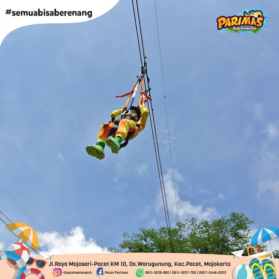 Wahana Outbound, Parimas Waterpark atau Pacet Parimas Waterpark, Wahana Parimas Waterpark Mojokerto, Fasilitas Wisata, Harga Tiket Masuk Parimas Waterpark, Paket Outbound Parimas Waterpark, Informasi Umum