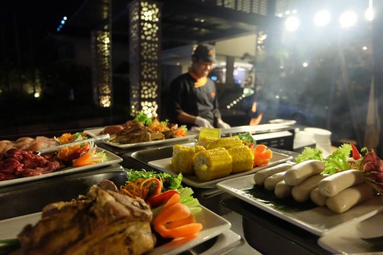 Pavoz Restaurant & Bar , 1. Grand Puncak Sari Restaurant, 2. Batur Sari Restaurant, 3. Kaneshiro All You Can Eat, 4. Yakiniku Sama-Sama, 5. Hanamasa Bali, 6. Kaizen All You Can Eat BBQ Grill & Shabu , 7. Mentari Restoran Bali, 8. Segara Bambu, 9. Brazilian Aussie BBQ, 10. X.O Suki & Cuisine Bali, 11. Ah Yat Abalone Seafood Restaurant, 12. Magal Korean BBQ, 13. Shaburi & Kintan Buffet Bali, 14. Sakai Japanese Food, 15. Choegogi Korean BBQ, 16. Zero4 Bar & Karaoke, 17. Warung D’Carik, 18. Golden Lotus, 19. Sabeen Restaurant, 20. Roof Top Garden Lounge, 21. Pavoz Restaurant & Bar , 22. Skymax Rooftop, 23. Sofitel Nusa Dua Resort, 24. The Café (Mulia Hotel Bali), 25. Pangi Restaurant , 26. Rumah Luwih , 27. Height Bar, J4 Hotel , 28. The Kana