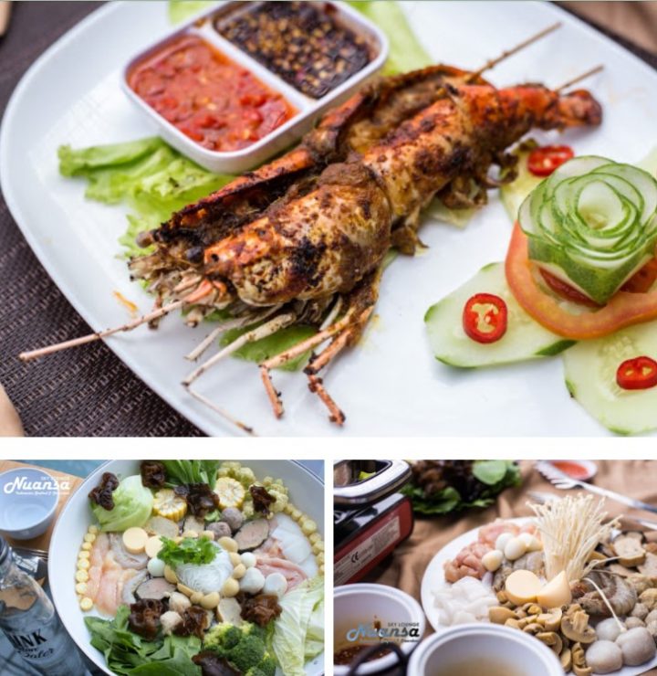 Sky Lounge Nuansa Restoran, 1. Steak 21, 2. Hanamasa Medan, 3. X.O Suki Medan, 4. Pochajjang Korean BBQ, 5. Simhae Medan, 6. Meatsuka Medan, 7. Heysteak Medan, 8. Seoul Garden Medan, 9. Sky Lounge Nuansa Restoran, 10. Gaembull Korean &amp; Japanese BBQ Medan, 11. Gapyeong Korean BBQ, 12. Lucky King Restaurant, 13. BanThai Suki &amp; BBQ, 14. Shaburi &amp; Kintan Buffet Medan, 15. Spoon Dining Restaurant, 16. JW Marriot Cafe, 17. The Cafe Cambridge, 18. Sushi Tei