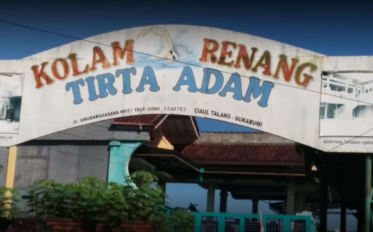 Tirta Adam, 1. Sport Garden, 2. Cigunung, 3. Taman Sari Hotel & Resort, 4. Pasim Prana, 5. Santa Sea Waterpark, 6. Tirta Adam, 7. Tirta Nirwana, 8. ISTC Waterpark, 9. Kolam Renang Nismara, 10. Kolam Renang Pesona Pangrango, 11. Waterboom Nagrak, 12. Kolam Renang Pilar Mas, 13. Ryzzy Azzahra Waterpark, 14. Kolam renang Safana, 15. Kolam renang Cibiru, 16. Kolam Renang Taman Angsa The Lone Swan Park