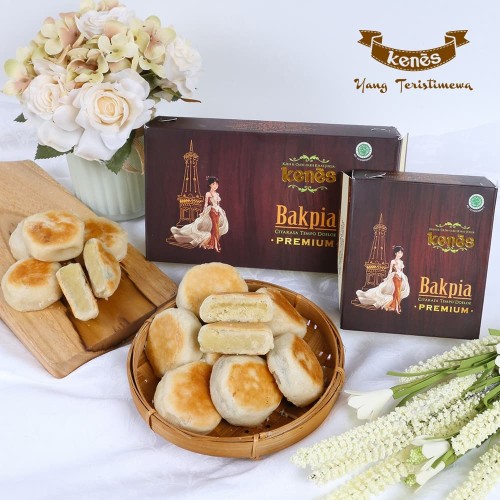 Bakpia Kenes, 1. Bakpia Mutiara Jogja, 2. Bakpia Pathok 25, 3. Bakpia Patuk 75, 4. Bakpia Kurnia Sari, 5. Bakpia Kemusuk 033, 6. Bakpiaku, 7. Bakpia Tugu Jogja, 8. Bakpia Juwara Satoe, 9. Bakpia Citra Premium, 10. Bakpia Kencana, 11. Bakpia Djava, 12. Bakpiapia, 13. Bakpia Kenes, 14. Bakpia Merlino, 15. Bakpia Soemadigdo