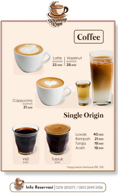 Coffee, Informasi Umum, Dimana Lokasi Wedang Kopi Prambanan?, Tentang Wedang Kopi Prambanan, Pilihan Menu dan Harga, Fasilitas Umum