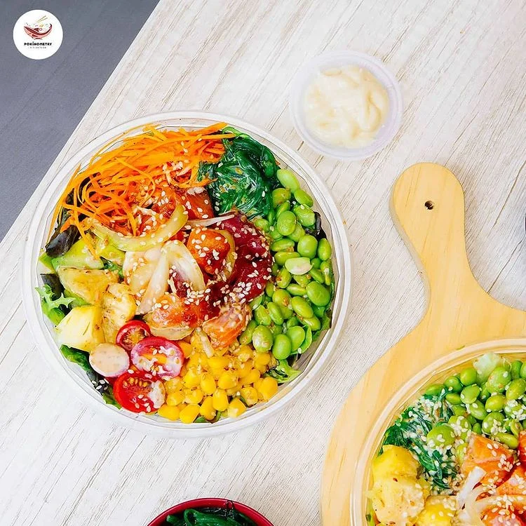 Pokinometry Poke Bowl, 1. Ozumo, 2. Pokey Studio (Tutup), 3. Pokinometry Poke Bowl (Tutup), 4. Rock Paper Scissors (Tutup), 5. Limu Poke, 6. Hatchi, 7. Poke Sushi, 8. Hawaiian Bistro, 10. HONU Poké & Matcha Bar