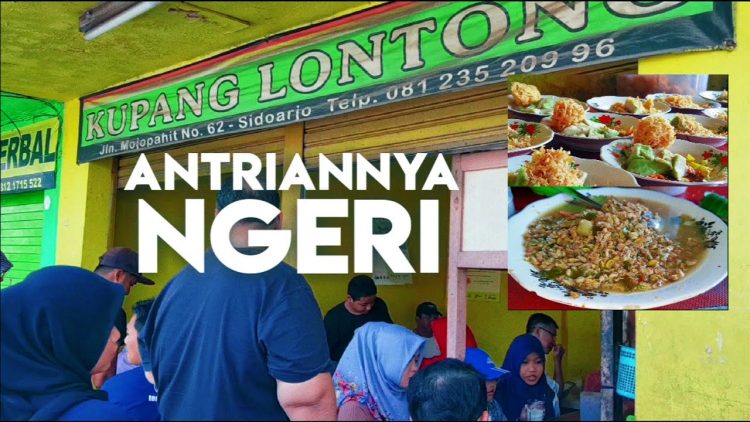 Kupang Lontong Pak Misari via Youtube Makan Enak Bersama Samurai, 1. Ikan Bakar Cianjur, 2. Bebek Goreng H Slamet, 3. Ayam Goreng Gringging Lombok, 4. Lesehan Joyo , 5. Warung Apung Rahmawati , 6. Mie Kober Ponti Sidoarjo, 7. Jank Jank Wings , 8. Qen-di Garden Resto, 9. Iga Bakar dan Steak Sidoarjo , 10. Warung Oemik Ika Ganjarane Hidayah, 11. Kupang Lontong Pak Misari , 12. Warung Leko Sidoarjo , 13. Warung Makan Murah Prasmanan Ny Indra, 14. Depok Langgeng Langgeng Sidoarjo , 15. CEKER LAPINDHO ASLI (ALUN-ALUN SIDOARJO), 16. Rawon Gajah Mada , 17. The Crabbys Sidoarjo , 18. Jon’s Cafe and Coffee , 19. Heritage Of Handayani, 20. Cocari Sidoarjo, 21. C&amp;C Spesial Iga Sapi Bakar , 22. Kedai Pakcik Abin, 23. Sop Kikil Pak Madekan, 24. Warung Handayani