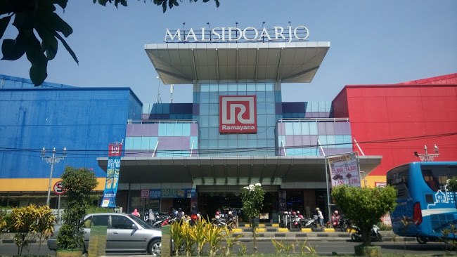 Ramayana Mall Sidoarjo, 1. City Plaza Sidoarjo (Ciplaz), 2. Lippo Plaza Sidoarjo, 3. Suncity Mall, 4. Ramayana Mall Sidoarjo, 5. Sidoarjo Town Square (Matahari Department Store), 6. Ramayana Bungur Asih, 7. Transmart, 8. CITO Mall