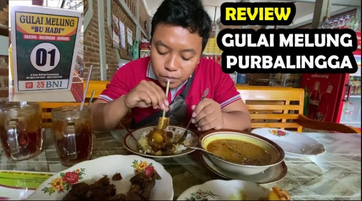 Gulai Melung via Youtube Adventure Dinkga, 1. Soto Bancar, 2. Soto Kriyik, 3. Buntil, 4. Mendoan, 5. Sate Blater, 6. Gulai Melung, 7. Keripik Tempe Niti, 8. Ondol-ondol, 9. Nopia, 10. Kue Manco, 11. Kue Toso, 12. Kacang Umpet, 13. Kacang Mirasa, 14. Permen Davos, 15. Makaroni Keju, 16. Cocktail Nanasqu, 17. Sambel Knalpot, 18. Abon Sapi, 19. Wedang Kupat, 20. Getuk Goreng, 21. Sapu Hamada, 22. Sandal Batok, 23. Kerajinan Batik Ecoprint