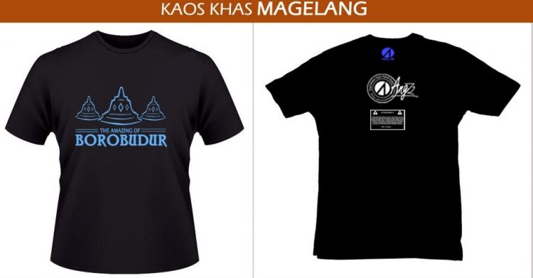 Kaos khas Magelang, 1. Getuk Bolen, 2. Getuk Trio, 3. Klepon Magelang, 4. Jenang, 5. Ampyang atau Gula Kacang, 6. Keripik Getuk, 7. Wajik Magelang, 8. Slondok, 9. Tape Ketan Magelang, 10. Pothil, 11. Permen Tape, 12. Grubi, 13. Tahu Gundul, 14. Keripik Sayur, 15. Buntil Daun Talas, 16. Sate Pisang Miroso, 17. Puyur, 18. Krasikan, 19. Unthuk Cacing, 20. Geblek, 21. Yangko Mochi, 22. Kaos khas Magelang, 23. Miniatur Candi, 24. Kerajinan Pahat Batu, 25. Kerajinan Gerabah, 26. Gendolo Khas Magelang, 27. Kupat Tahu Dompleng Khas Magelang, 28. Wedang Kacang Khas Magelang, 29. Sarung Tenun Khas Magelang, 30. Kerajinan Kerang Khas Magelang, 31. Batik Khas Magelang, 32. Ukiran Kayu dan Tanduk Khas Magelang, 33. Wayang Kertas Khas Magelang, 34. Wayang Kulit Khas Magelang, 35. Miniatur Alat Musik Gamelan
