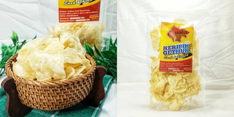 Keripik Getuk via Pesona Nusantara, 1. Getuk Bolen, 2. Getuk Trio, 3. Klepon Magelang, 4. Jenang, 5. Ampyang atau Gula Kacang, 6. Keripik Getuk, 7. Wajik Magelang, 8. Slondok, 9. Tape Ketan Magelang, 10. Pothil, 11. Permen Tape, 12. Grubi, 13. Tahu Gundul, 14. Keripik Sayur, 15. Buntil Daun Talas, 16. Sate Pisang Miroso, 17. Puyur, 18. Krasikan, 19. Unthuk Cacing, 20. Geblek, 21. Yangko Mochi, 22. Kaos khas Magelang, 23. Miniatur Candi, 24. Kerajinan Pahat Batu, 25. Kerajinan Gerabah, 26. Gendolo Khas Magelang, 27. Kupat Tahu Dompleng Khas Magelang, 28. Wedang Kacang Khas Magelang, 29. Sarung Tenun Khas Magelang, 30. Kerajinan Kerang Khas Magelang, 31. Batik Khas Magelang, 32. Ukiran Kayu dan Tanduk Khas Magelang, 33. Wayang Kertas Khas Magelang, 34. Wayang Kulit Khas Magelang, 35. Miniatur Alat Musik Gamelan