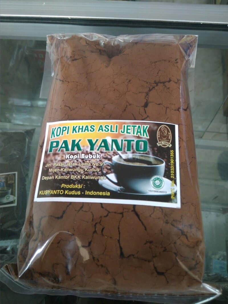 Kopi Jetak, 1. Soto Kerbau, 2. Soto Kudus, 3. Sate Kerbau, 4. Lentog Tanjung, 5. Nasi Pindang Kerbau, 6. Garang Asem, 7. Jenang Kudus, 8. Keciput, 9. Ceriping Pisang, 10. Intip Ketan, 11. Jongklong, 12. Madu Mongso, 13. Geplak Sari, 14. Rengginang, 15. Tape Ketan, 16. Soto Kaki Kambing Gang 3, 17. Nasi Opor Sunggingan, 18. Nasi Ayam Mentog Kasmini, 19. Ayam Gongso, 20. Kacang Bawang Sumber Geulis, 21. Sirup Parijoto, 22. Pecel Pakis Colo, 23. Tahu Kecap, 24. Sayur Kangkung Santan, 25. Kopi Jetak, 26. Wedang Pejuh, 27. Wedang Coro, 28. Tahu Telur, 29. Nasi Jangkrik Daun Jati, 30. Lepet, 31. Kopi Muria, 32. Bumbu Pecel, 33. Keripik Kulit Pisang Tanduk, 34. Keripik Pakis, 35. Gethuk Nyimut Kajar, 36. Batik Khas Kudus, 37. Caping Kalo, 38. Kerajinan Bambu Desa Jepang, 39. Kerajinan Limbah Kayu, 40. Kerajinan Tempurung Kelapa, 41. Peci Goni, 42. Peci Pandan